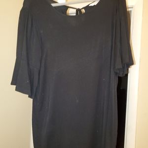 LC Lauren Conrad Black Blouse Size XL